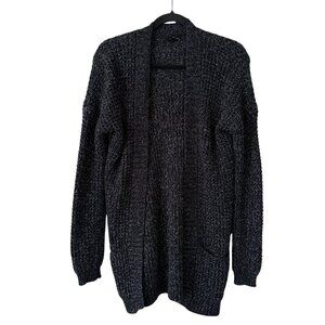 EXPRESS Sweater Knit Black/White Open Cardigan Sweater - Small